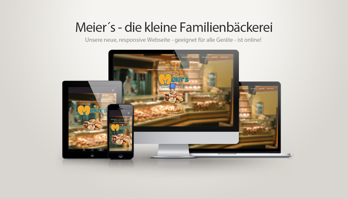 Webseite von Meiers Familienbäckerei Reichersbeuern